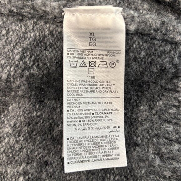 Old Navy Boucle Knit Cardigan “Slow Motion of Charcoal” Open Front Womens XL - Picture 6 of 7